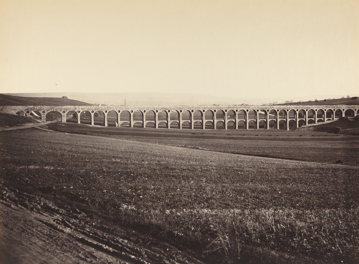 Arcades de pont sur Vanne Arcades, Bron över Vanne, 1873. av Hippolyte Auguste Collard