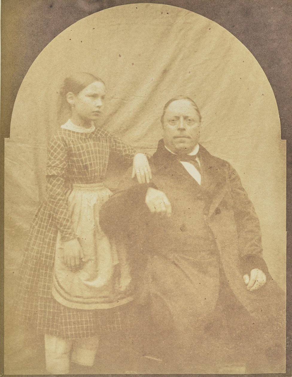 [Porträtt av en man och en flicka] av Hippolyte Bayard
