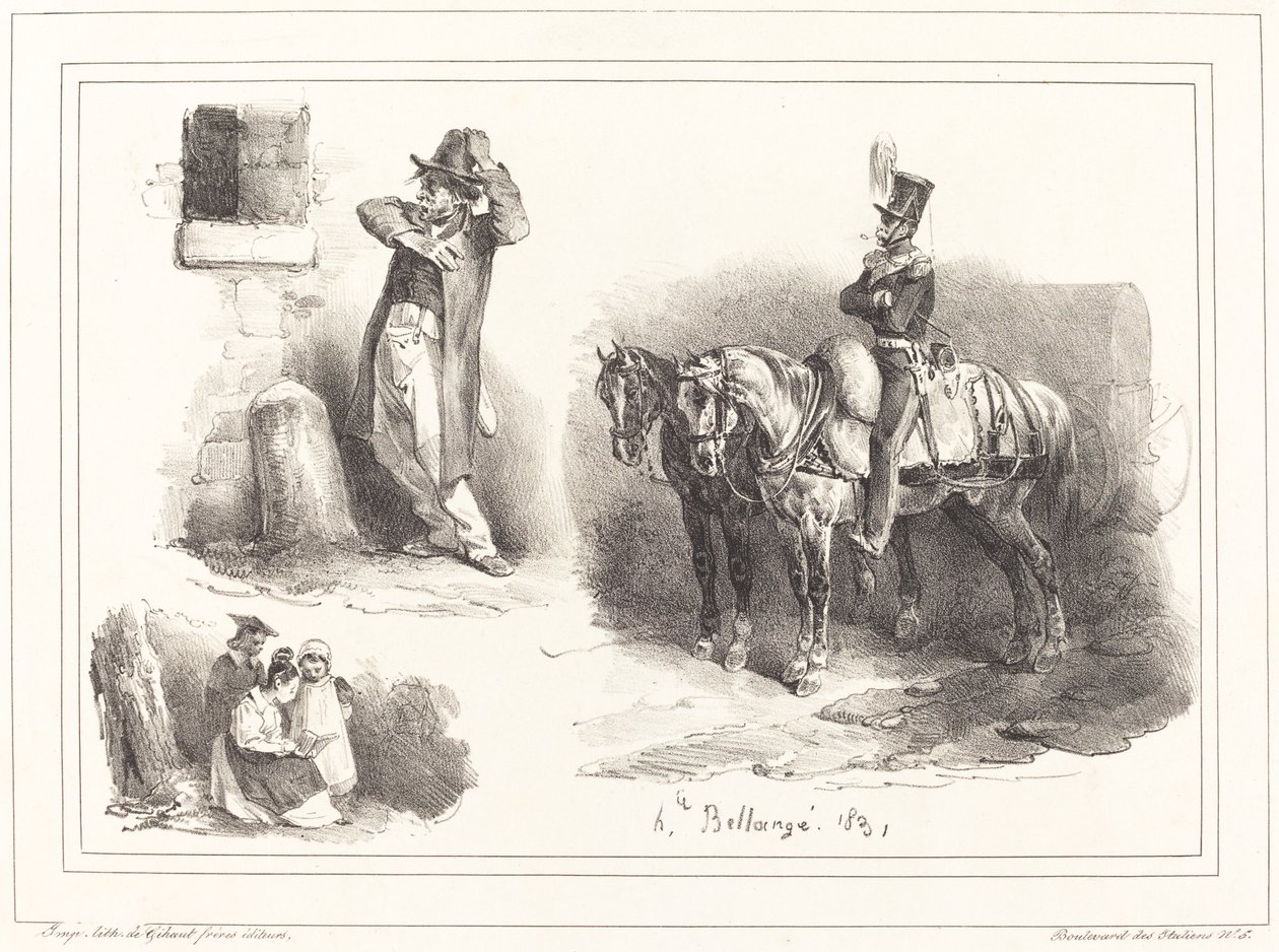 Tre vinjetter av Hippolyte Bellange