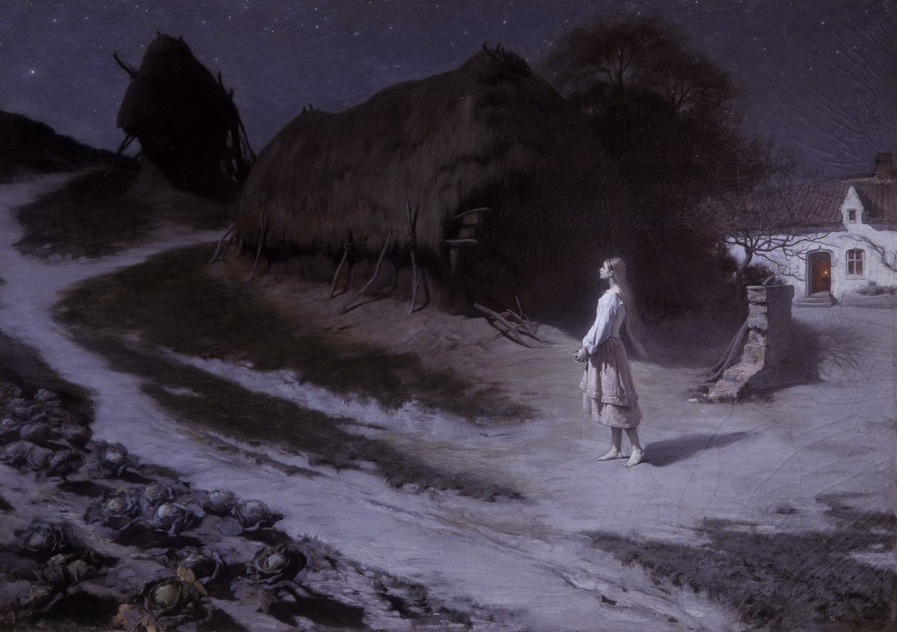 Den unga Pastoure (Joan of Arc), Salong 1884 (olja på duk) av Hippolyte Berteaux