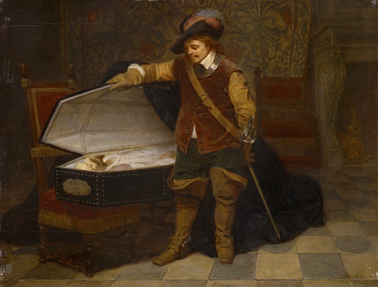 Cromwell och Charles I, efter 1831 av Hippolyte Delaroche