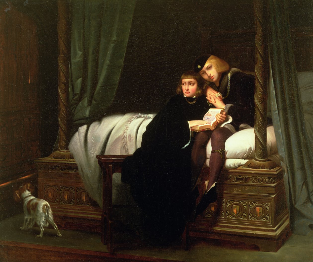 Edward V och hertigen av York i tornet, 1830 av Hippolyte Delaroche