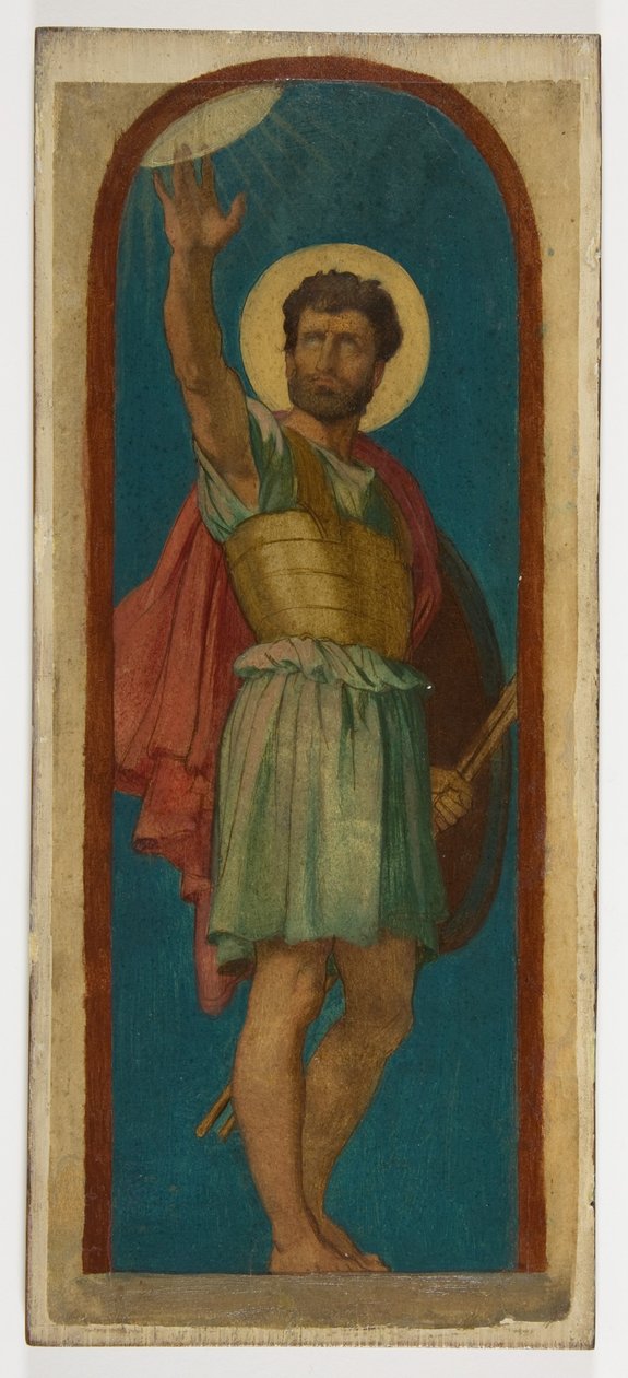 Josua, mit der Sonne oben links av Hippolyte Flandrin