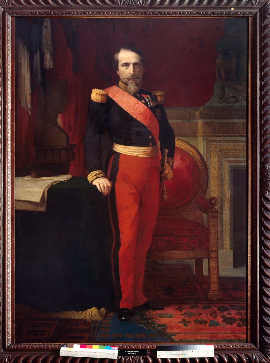Hellängdsporträtt av Napoleon III (1808-1873) Målning av Hippolithe Flandrin (1809-1864). 1862. Storlek 2,12 x 1,47. Musee du Chateau, Compiegne - Hellängdsporträtt av Napoleon III (1808-1873). Målning av Hippolithe Flandrin (1809-1864). 1862. 2,12x1,47 av Hippolyte Flandrin