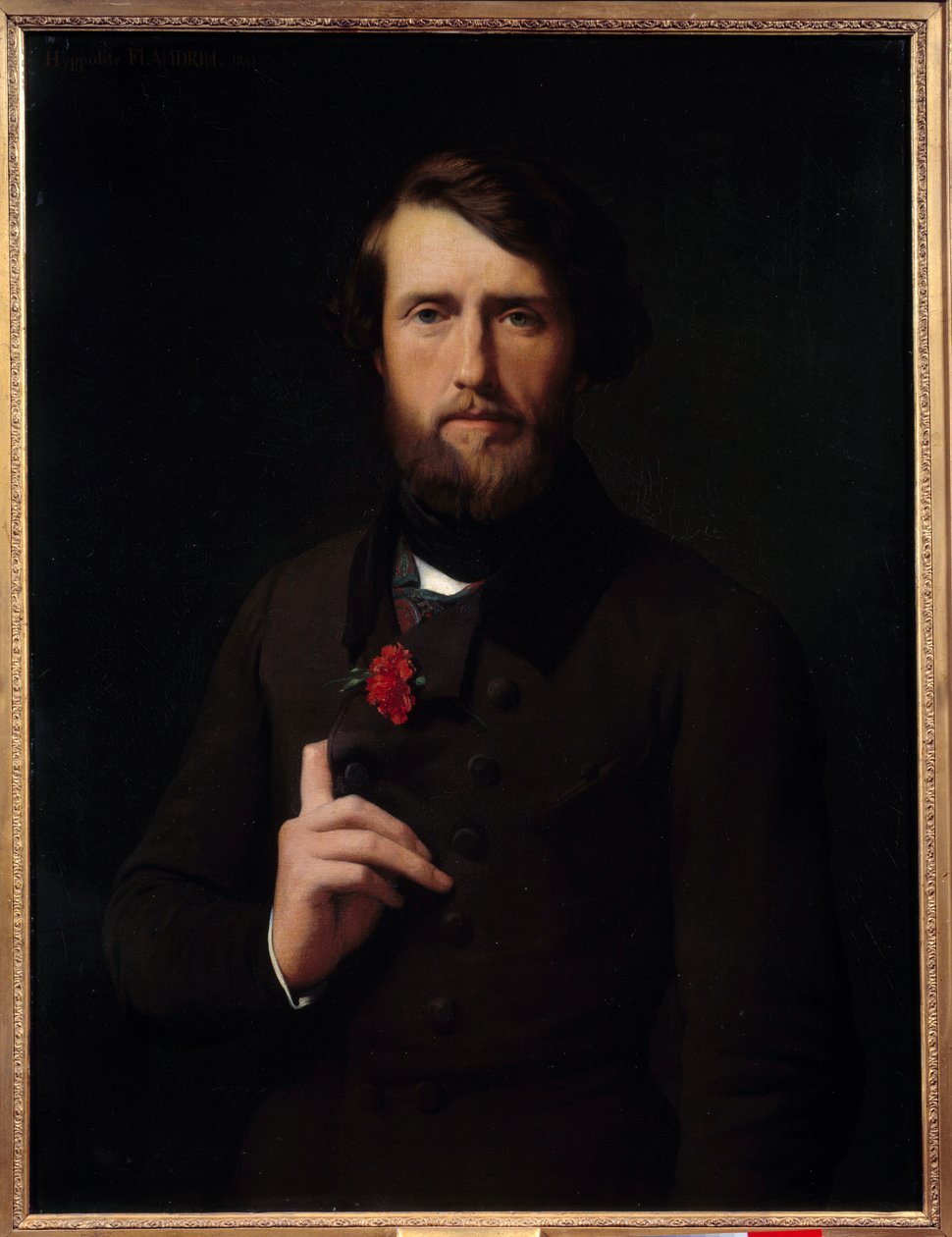 Porträtt av greve Felix av Arjuzon (1800-1874) Målning av Hippolithe Flandrin (1809-1864) 1800-talet. Sön 0,83x0,64 m av Hippolyte Flandrin