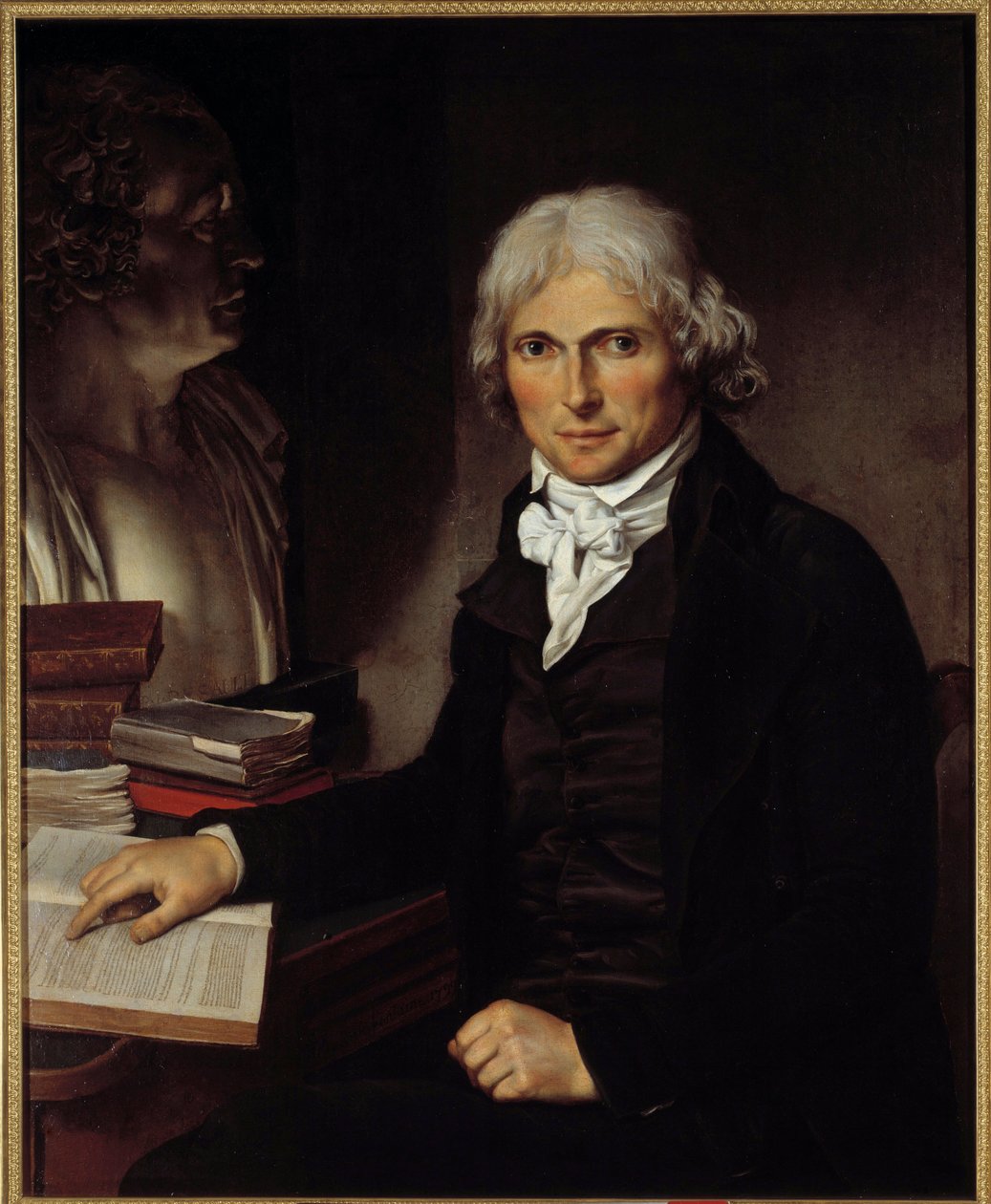 Porträtt av doktor Marie Francois Xavier Bichat (1771-1802). Målning av Pierre-Maximilien Delafontaine (1774-1860) av Hippolyte Flandrin