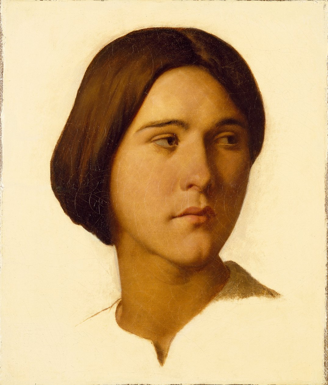Chef för en ung kvinna, 1840-talet av Hippolyte Jean Flandrin