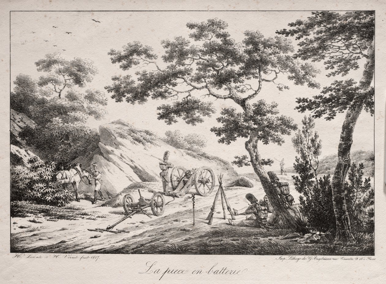 Canon redo att avfyras av Hippolyte Lecomte