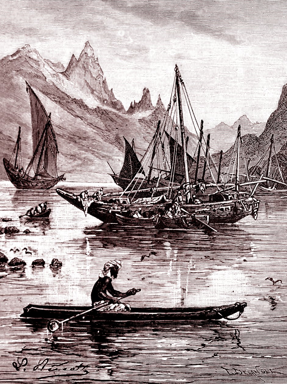 Röda havet ( Egyptens sida ) av Hippolyte Leon Benett