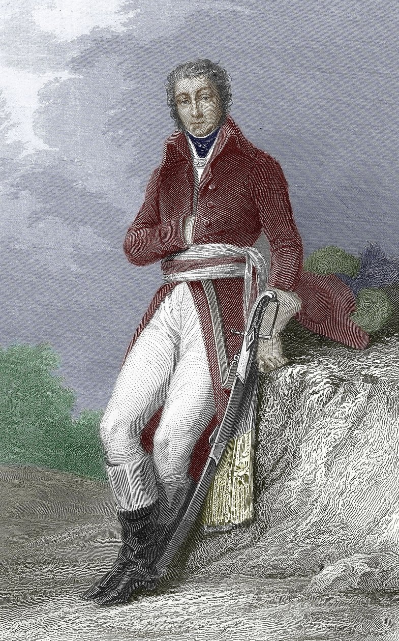 Jean Victor Moreau, fransk general av Hippolyte Louis (after) Pauquet