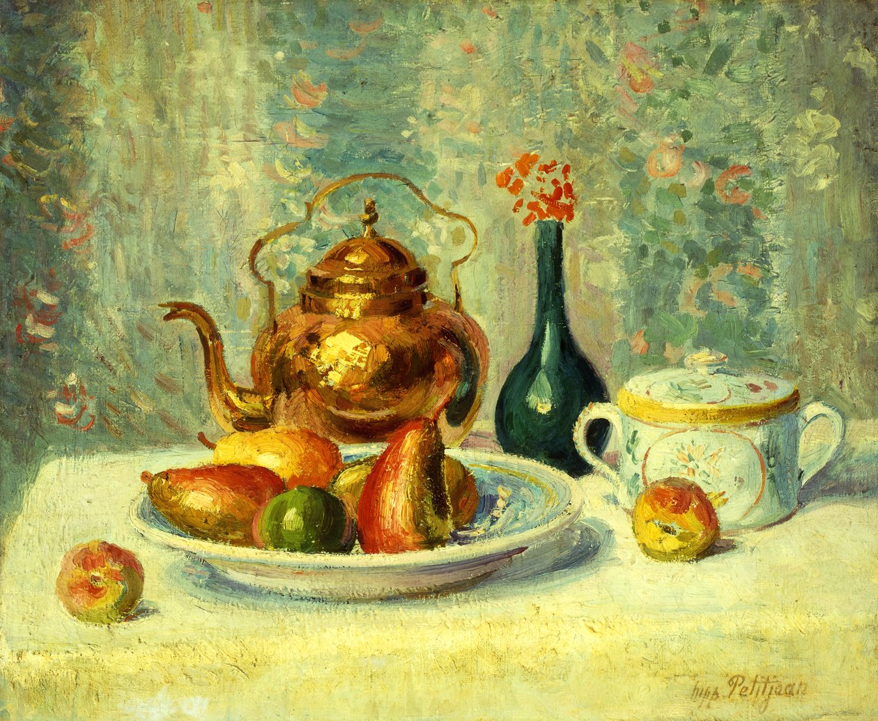Fortfarande liv; Nature Morte, av Hippolyte Petitjean