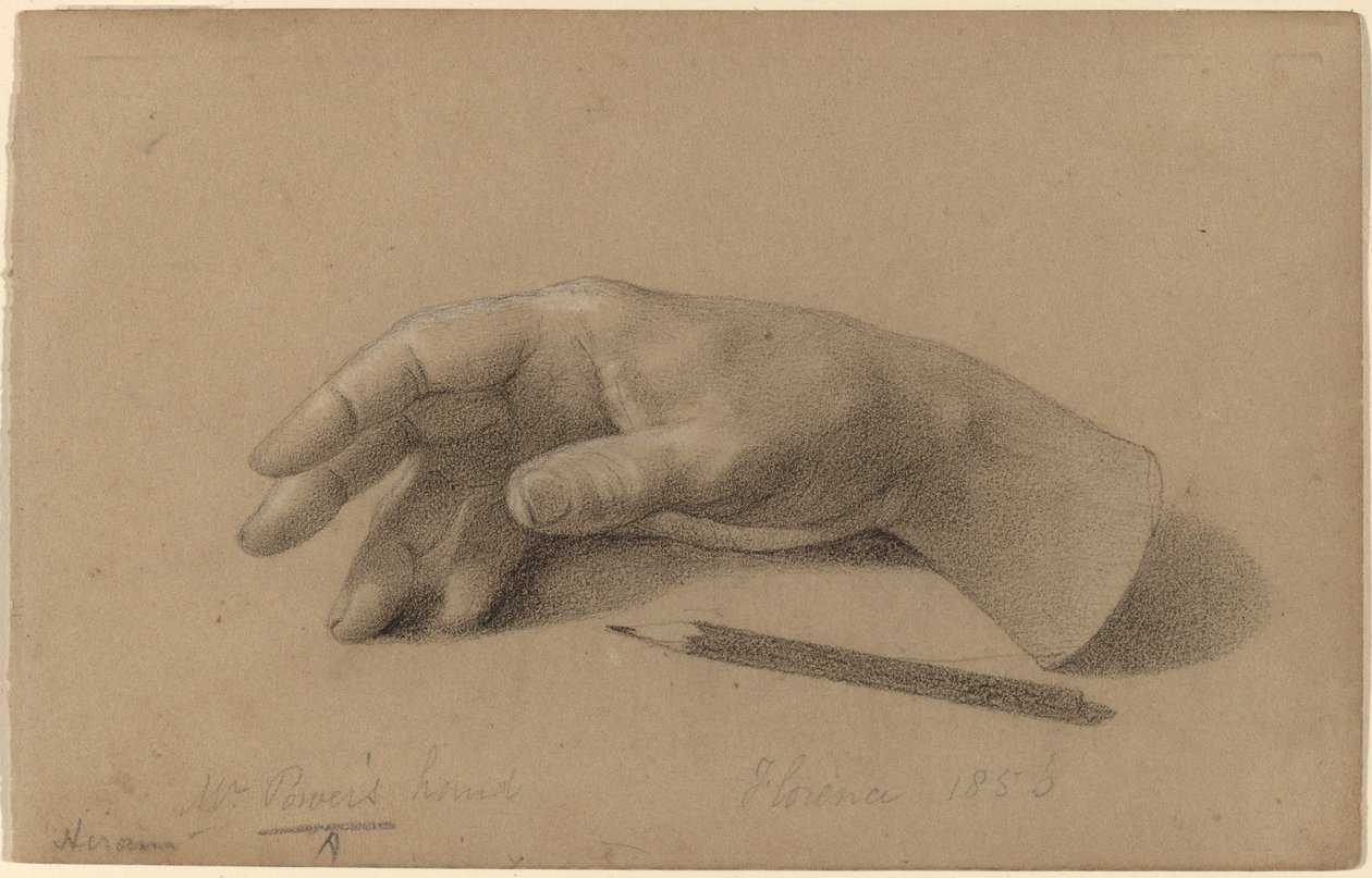 Studie av en hand av Hiram Powers