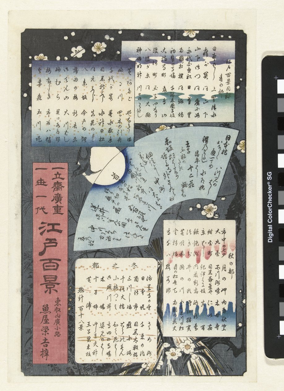 Innehållsförteckning för serien One Hundred Faces of Edo av Hiroshige (I) , Utagawa