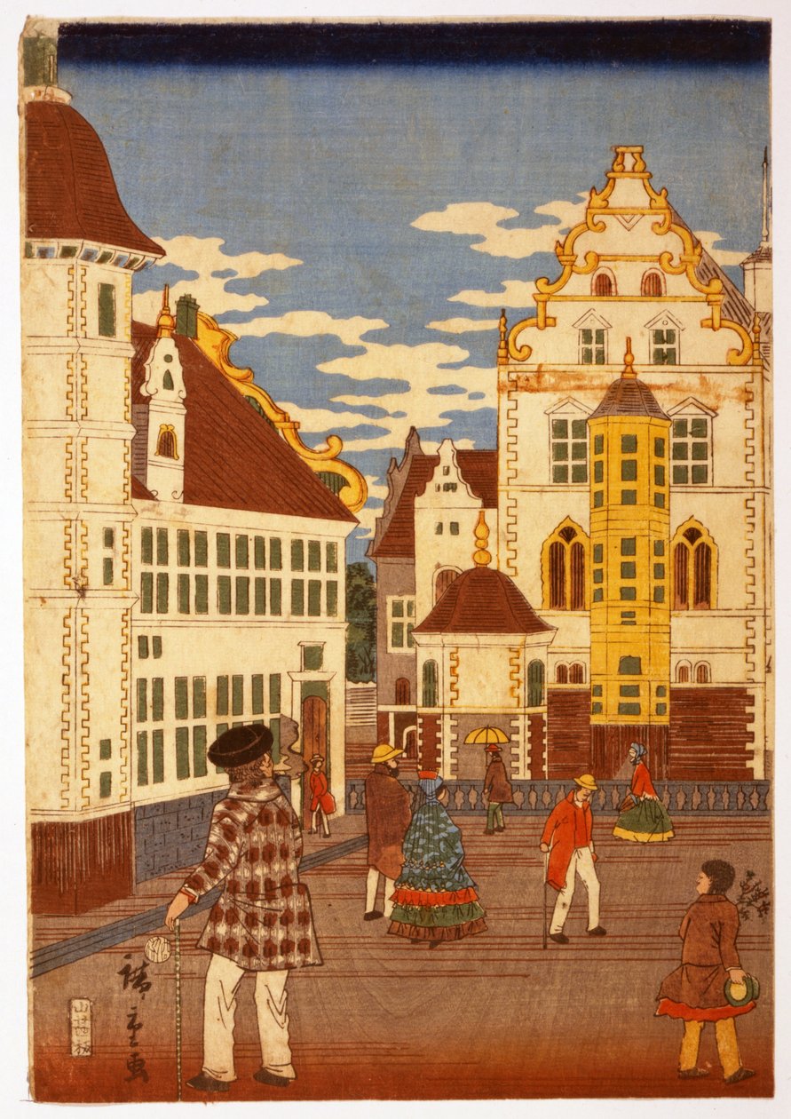 View of American Life, från Illustrated London News, pub. 1860. av Hiroshige Utagawa
