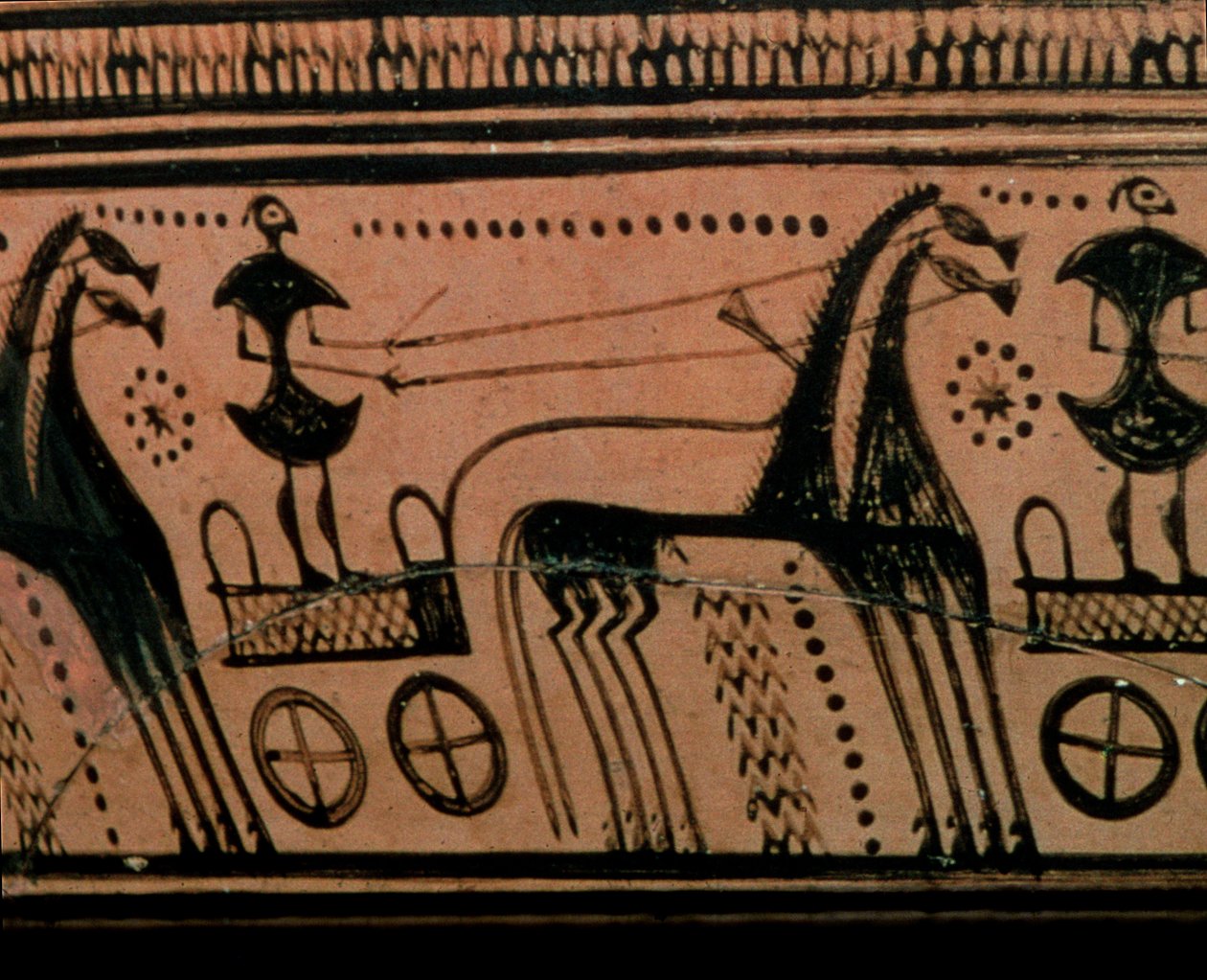 Urna föreställande en vagnförare, Geometrisk av Hirschfeld painter