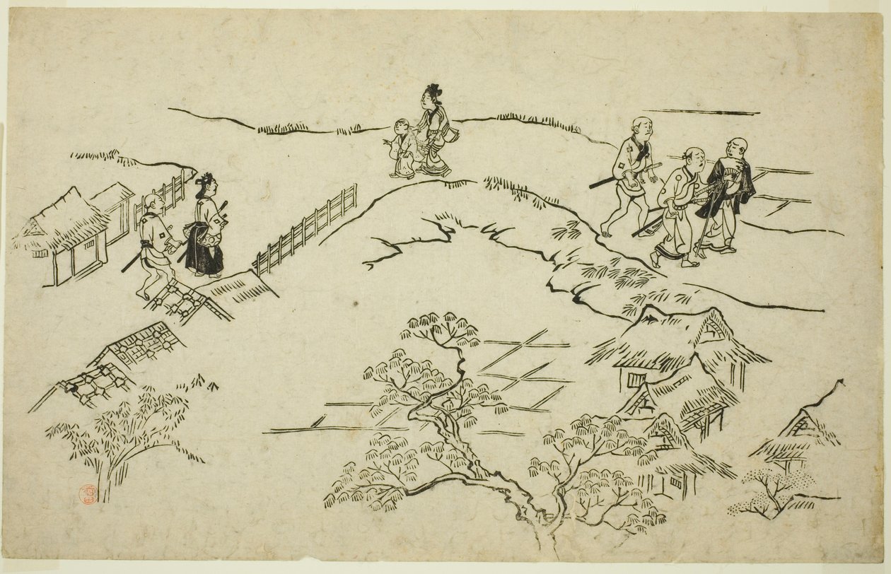 Emon Hill, från serien "The Appearance of Yoshiwara (Yoshiwara no tei)" av Hishikawa Moronobu