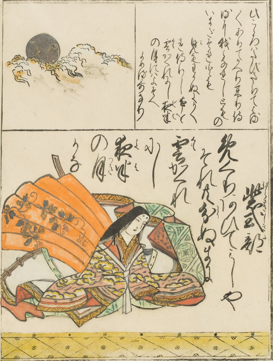Murasaki Shikibu av Hishikawa Moronobu