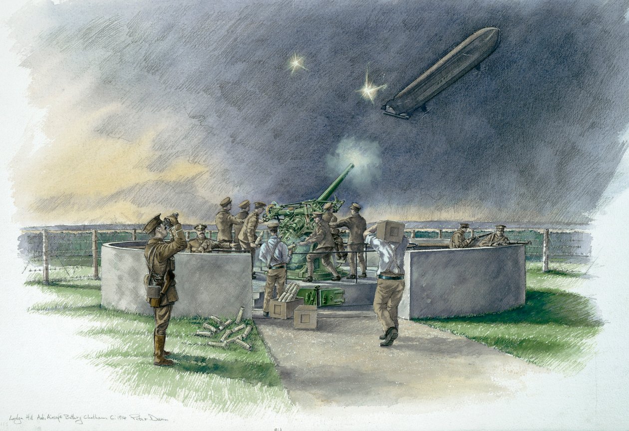 Lodge Hill Battery, Chatham, Kent, första världskriget, 1914-1918 c2000-talet av Historic England Staff graphic artist
