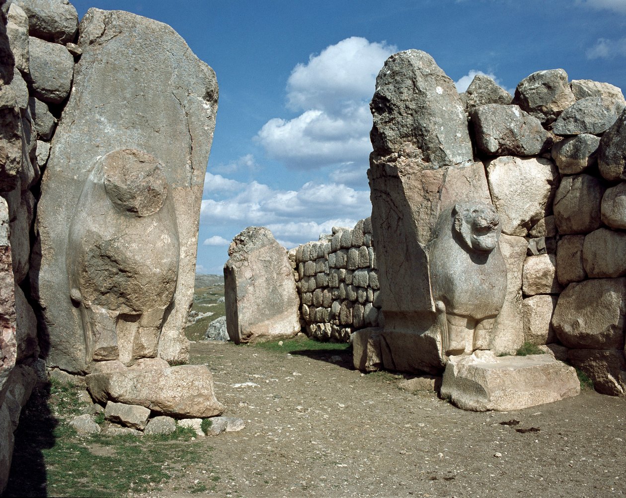 Lions Gate ligger i väggarna i Hattusa av Hittite