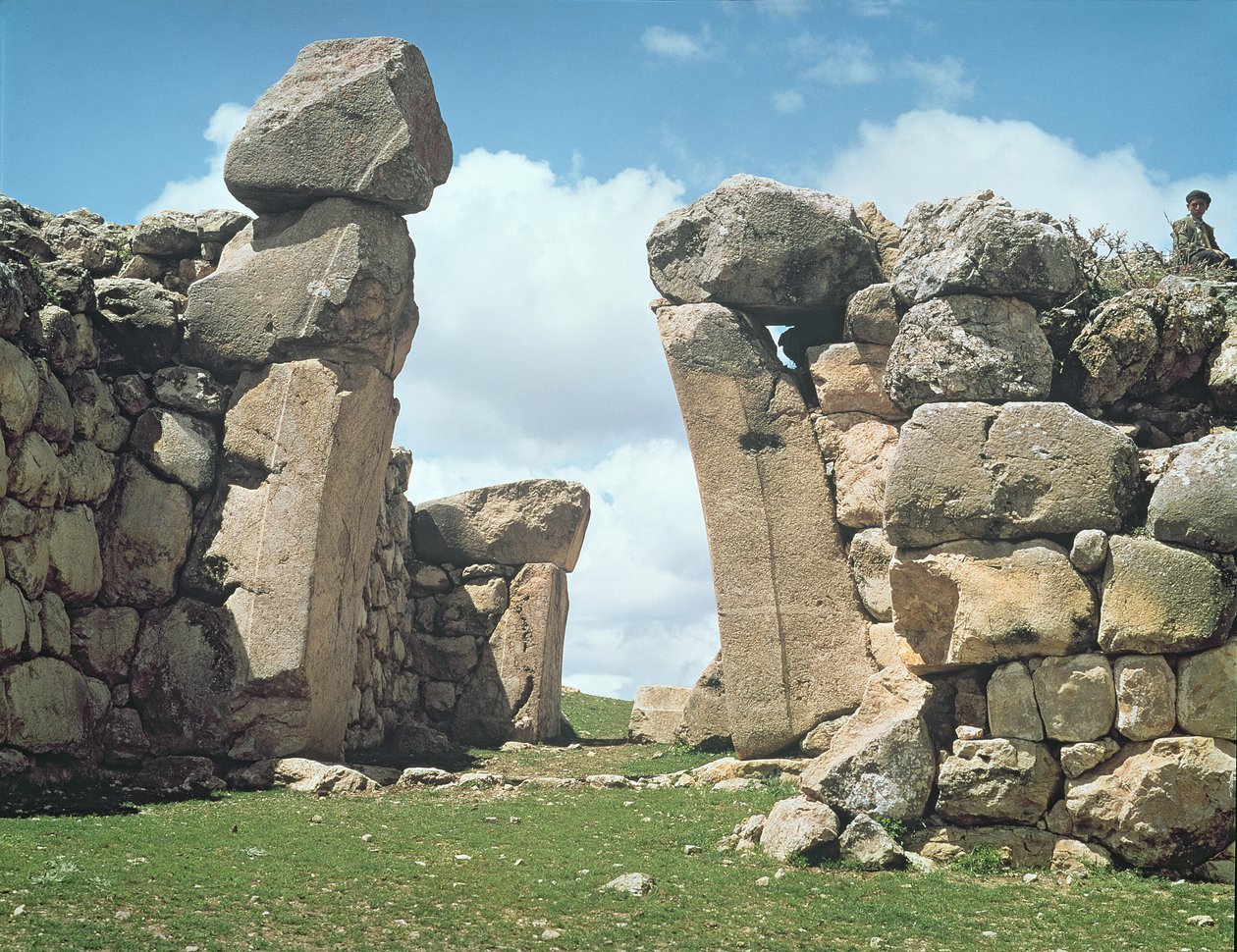 Kungens port från Hattusas murar av Hittite