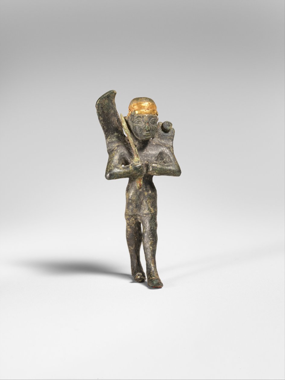 Bevingad gudom, c.1300 f.Kr. (brons, guld) av Hittite