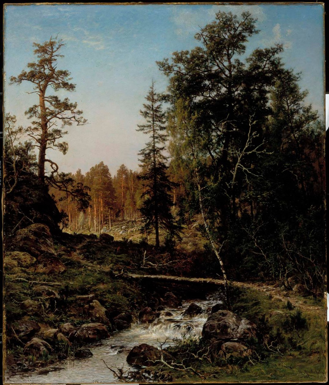 Ett skogslandskap från Hauho av Hjalmar Munsterhjelm