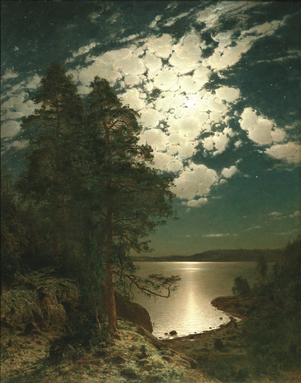 Månbelyst natt av Hjalmar Munsterhjelm