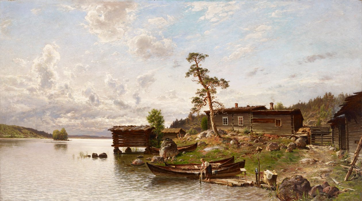 Morgonstämning (Utsikt över ön) av Hjalmar Munsterhjelm