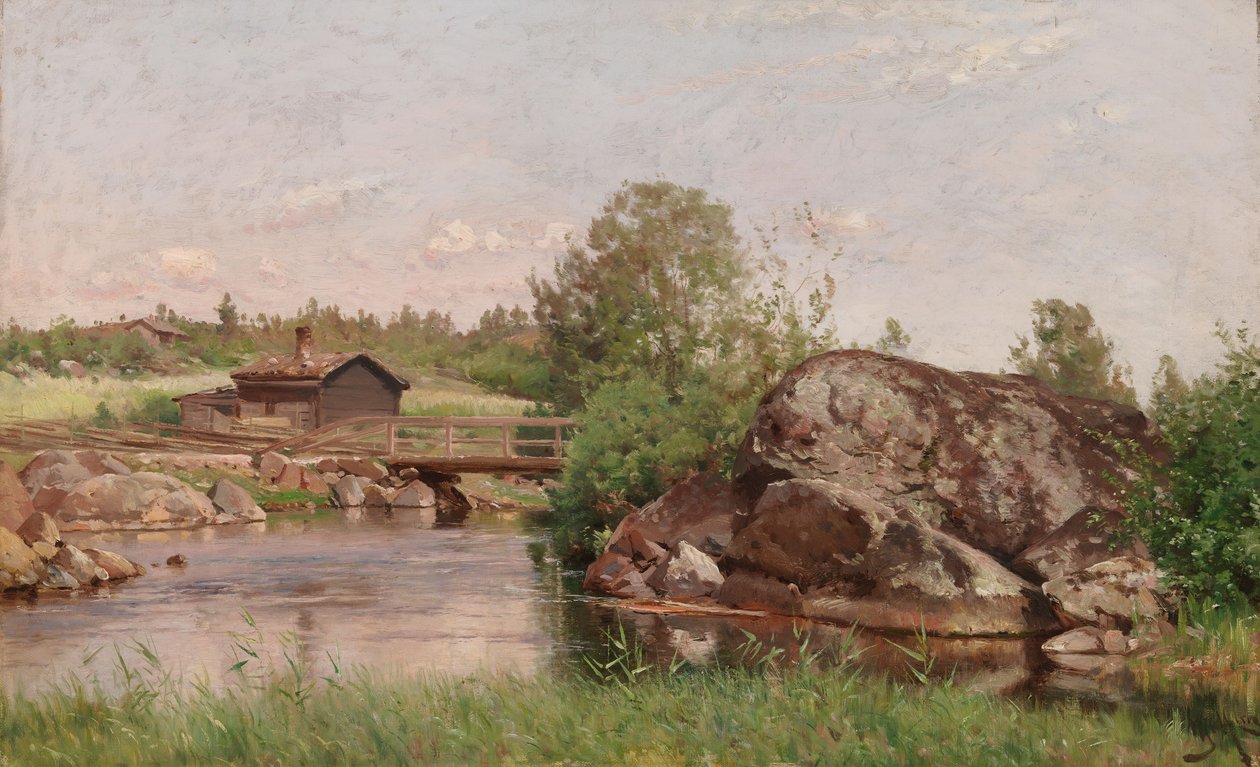 Strömlandskap av Hjalmar Munsterhjelm