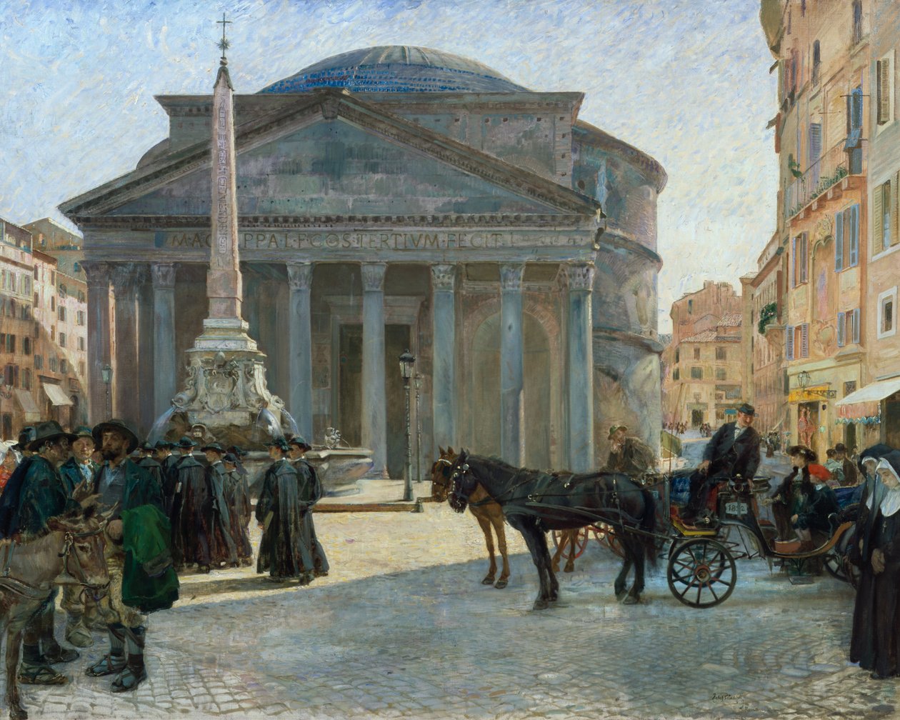 Från Pantheon square i Rom av Hjalmer Eilif Emanuel Peterssen