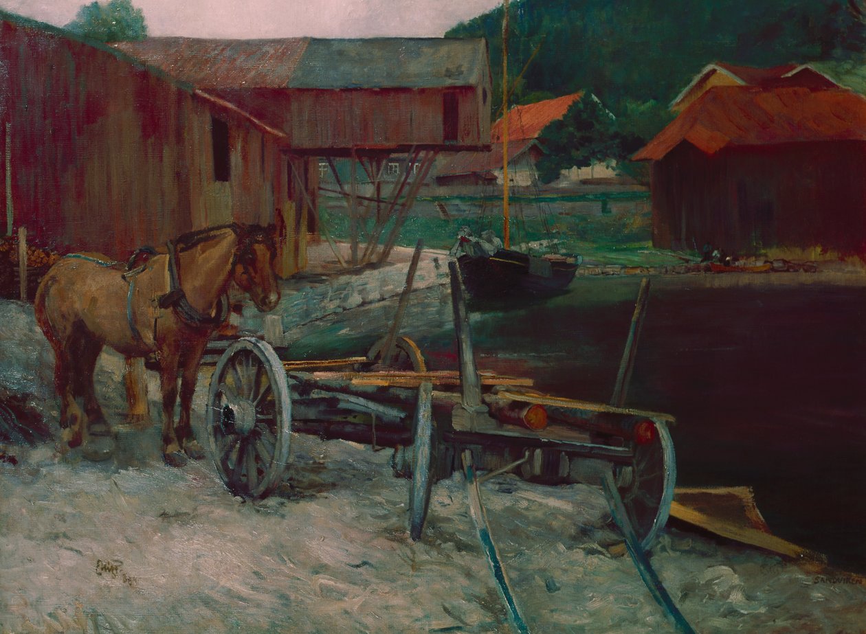 Sandvik bay (Sandviksbukta) av Hjalmer Eilif Emanuel Peterssen