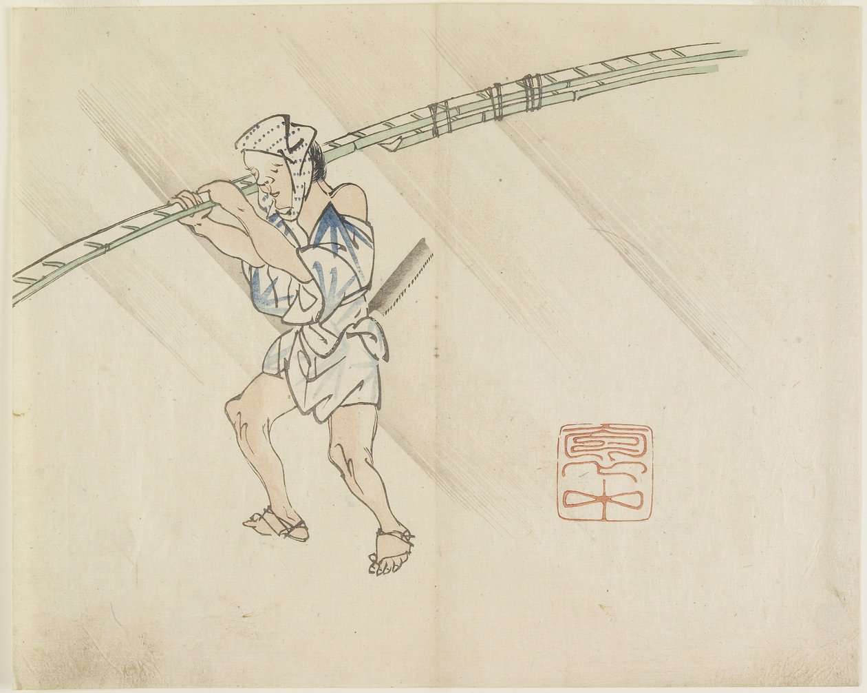 (försäljare av bambustång), ca. 1830 av Hogyoku