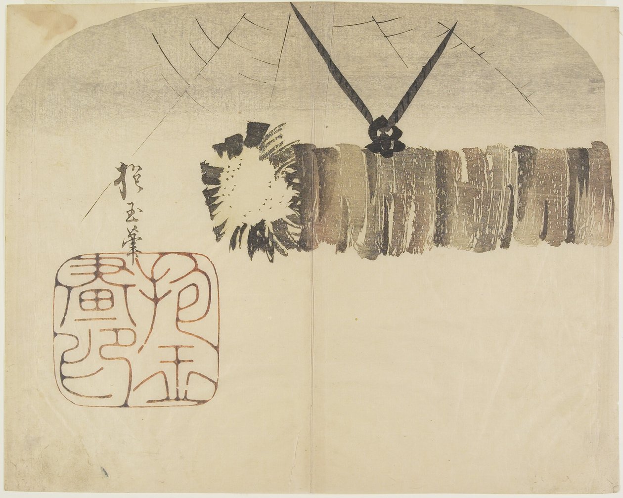 (Logg som används för att slå tempelklockor), c. 1830 av Hogyoku