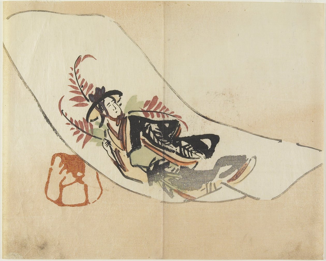 Wisteria Maiden, ca 1830 av Hogyoku