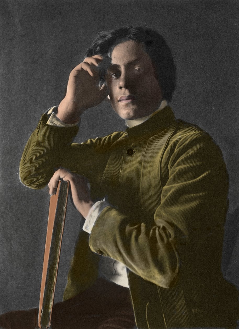 Porträtt av Gibran Khalil Gibran - 1833-1931 - foto av F. Holland Day (1864-1933) - av Holland Fred Day