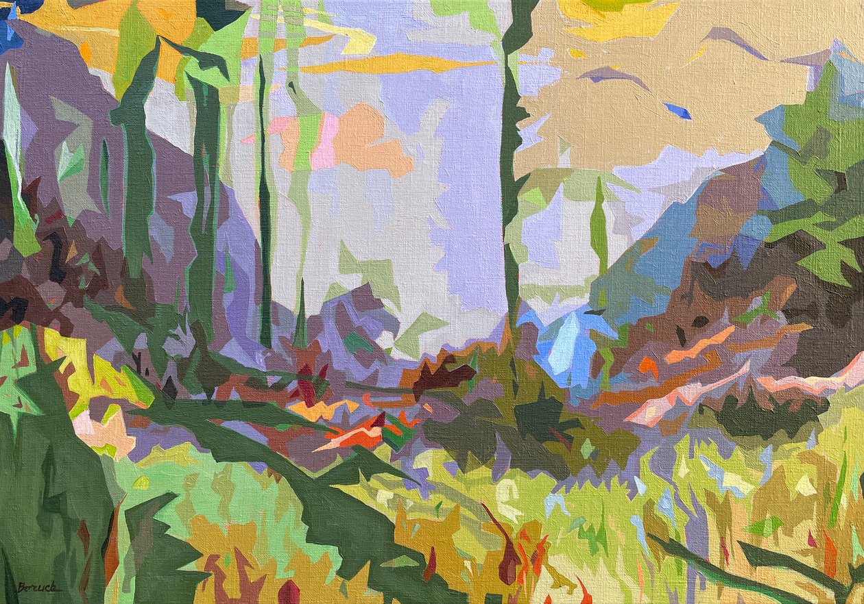 Landscape Obscura #2, 2023 (olja på linne) av Holly Boruck
