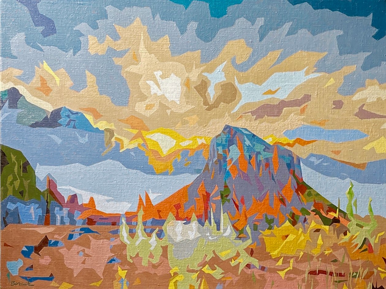 Landscape Obscura #3, 2023 (olja på linne) av Holly Boruck