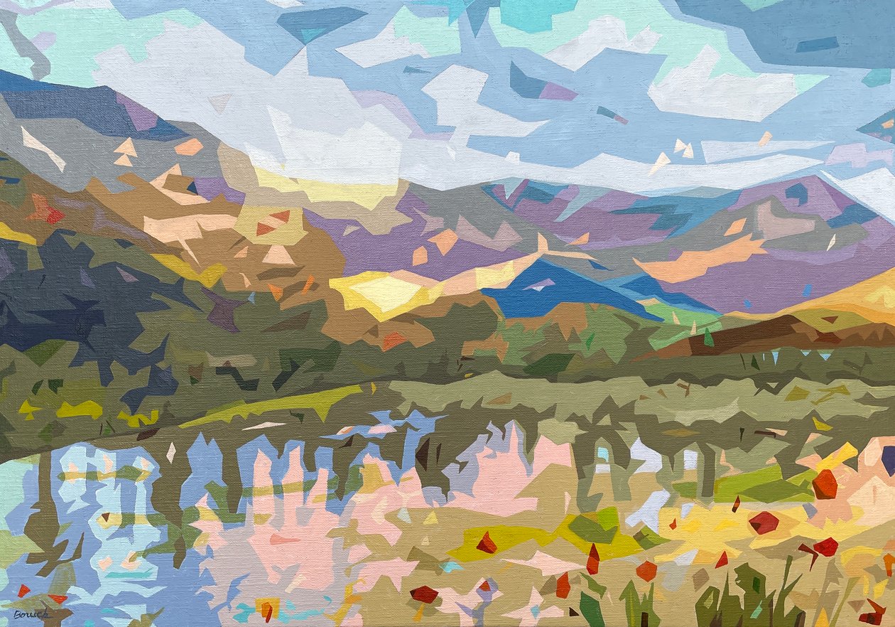 Landscape Obscura #4, 2023 (olja på linne) av Holly Boruck