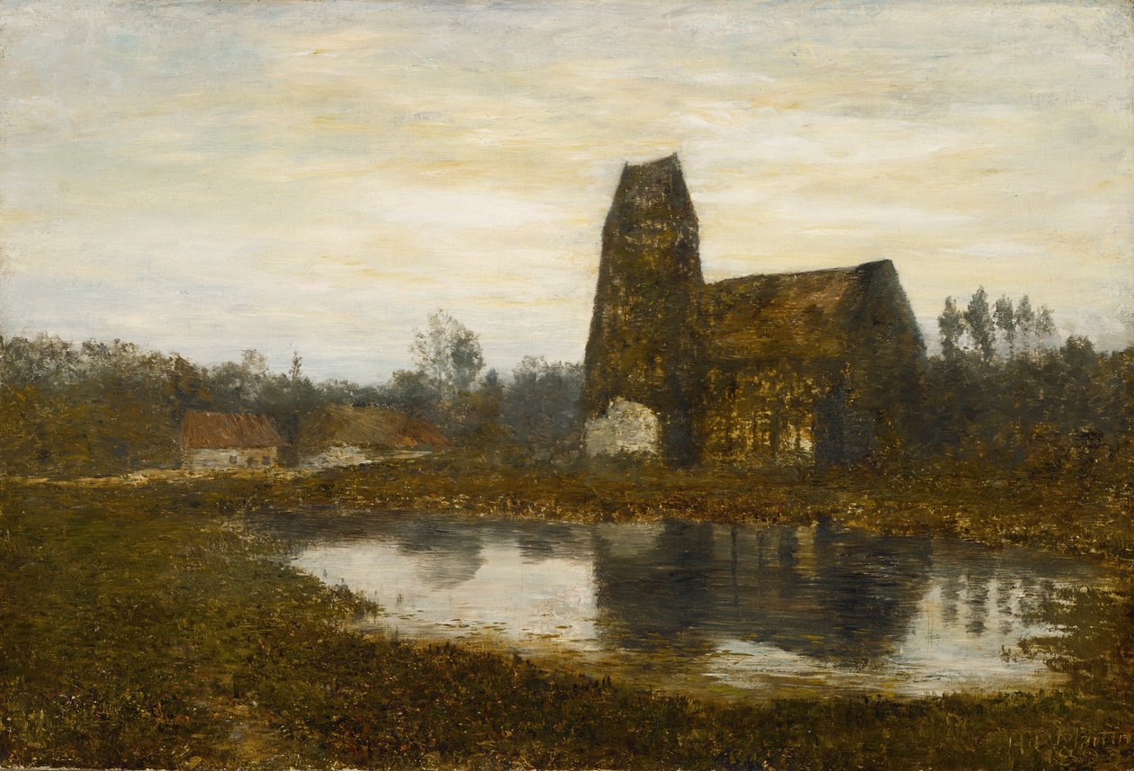 Criqueboeuf-kyrkan, Normandie av Homer Dodge Martin