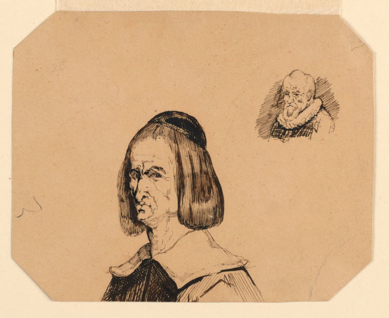 Huvuden av två män, i stil med Frans Hals av Homer Dodge Martin