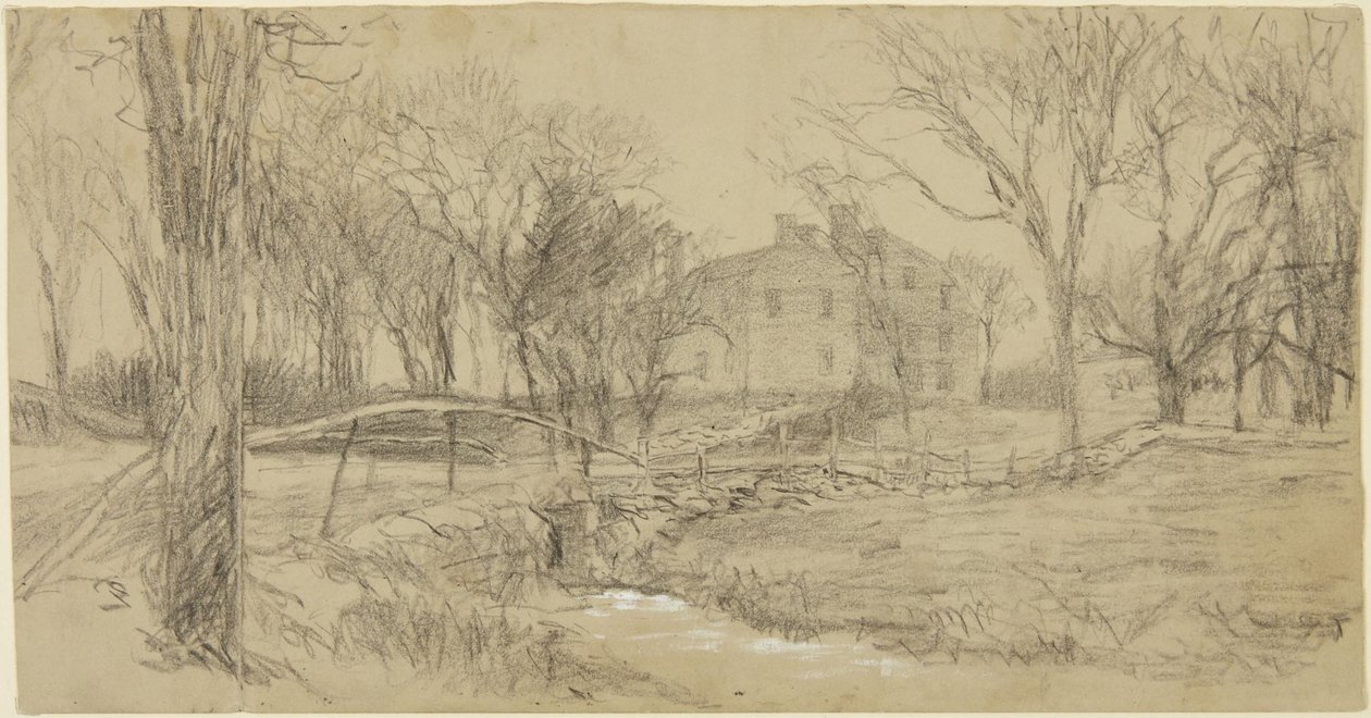 Stort hus, bäck och bro av Homer Dodge Martin