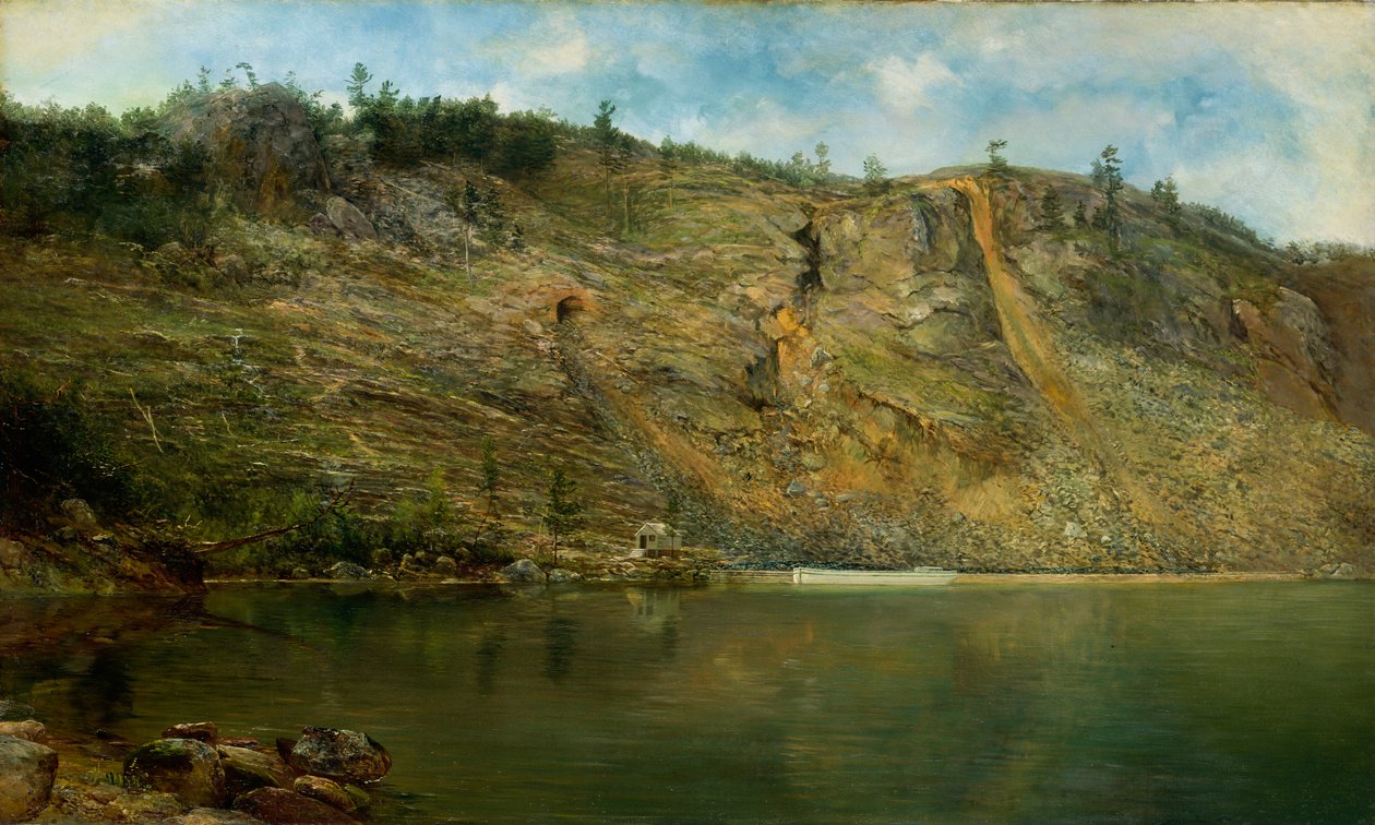 Järngruvan, Port Henry, New York, ca. 1862. av Homer Dodge Martin