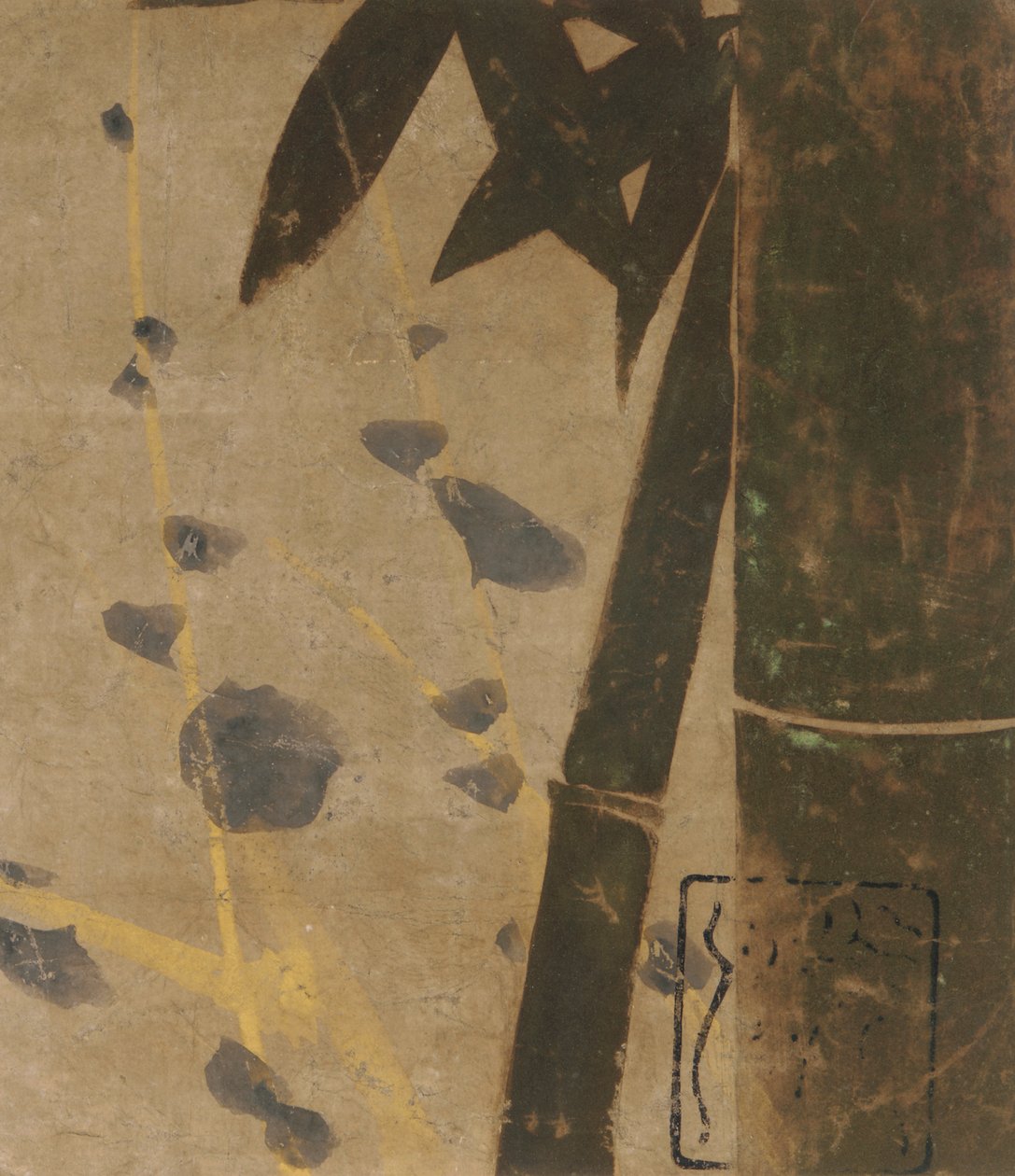 Plommon och bambu, Edo-period, sent 1500-tidigt 1600-tal. av Hon