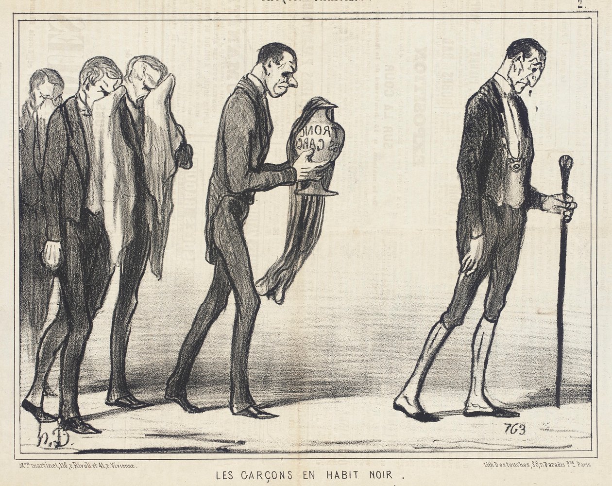  Les Garçons en habit noir  av Honoré Daumier