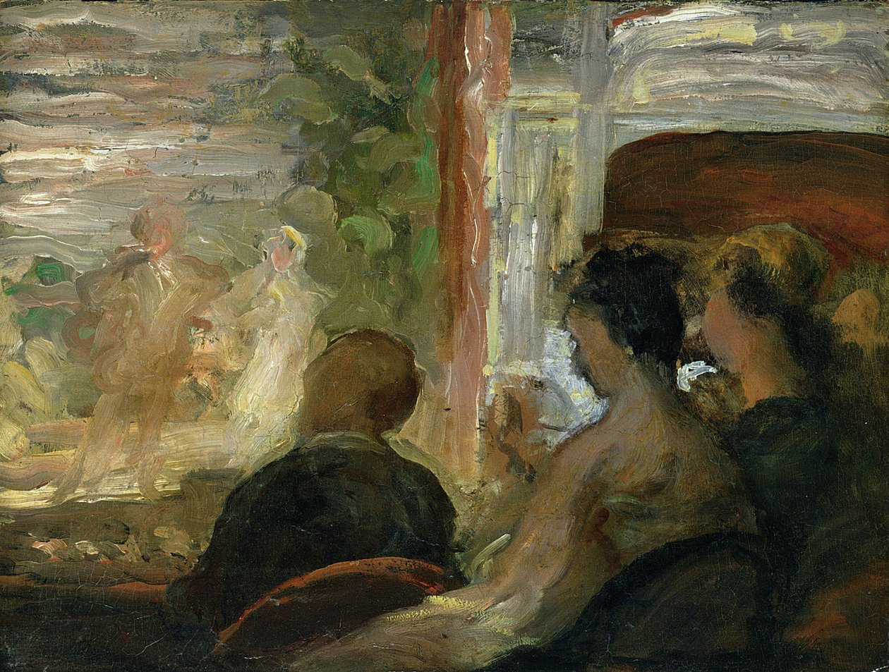En loge på teatern, ca 1865-70 av Honoré Daumier
