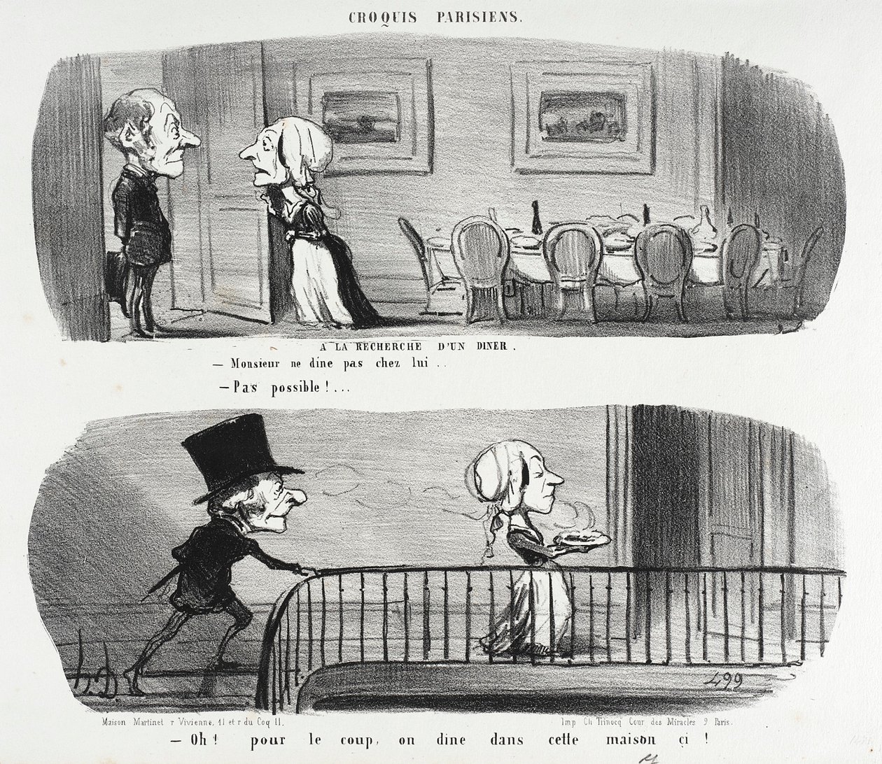 A la recherche dun diner av Honoré Daumier