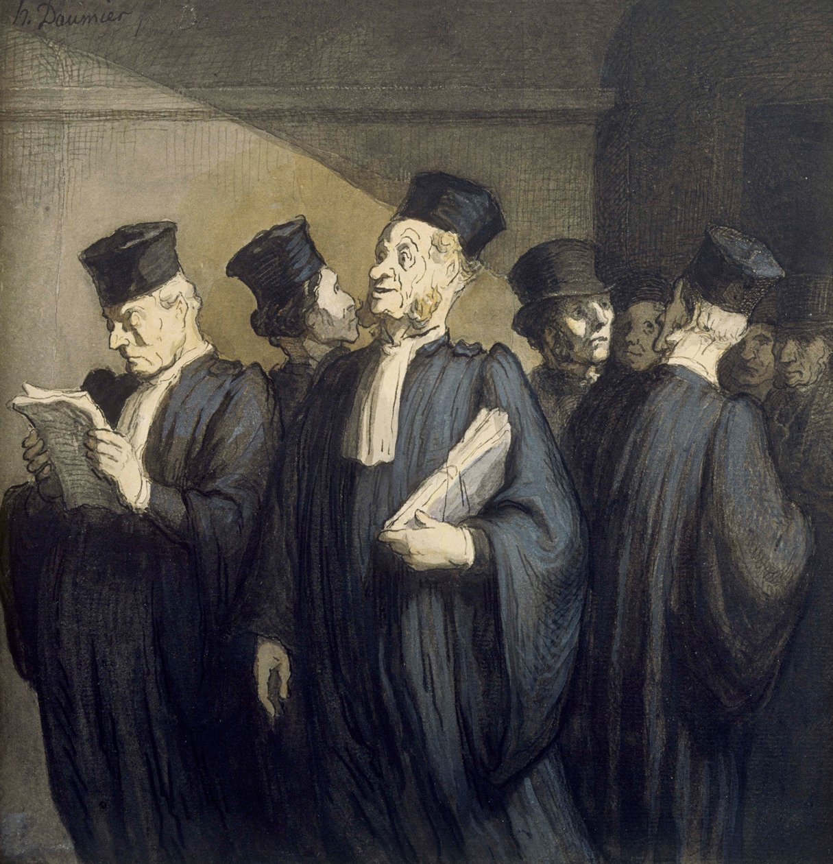 Innan förhandlingen av Honoré Daumier
