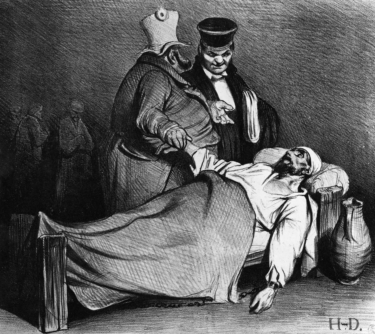Karikatyr av Louis-Philippe med den franske justitieministern, från 