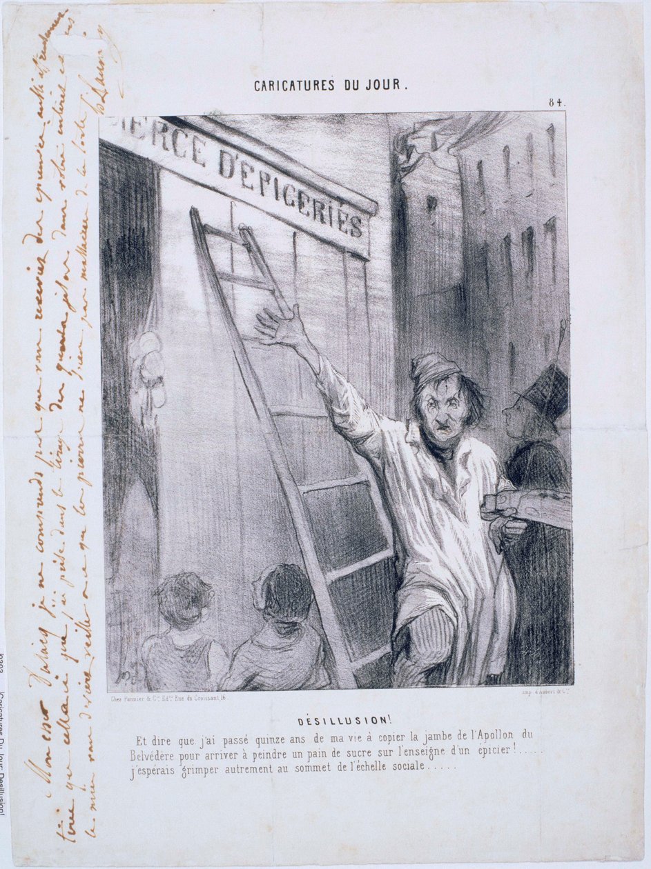 Dagens karikatyrer- Besvikelse! av Honoré Daumier