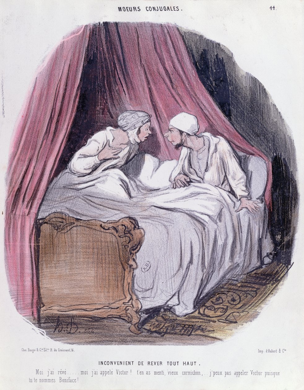 Tecknad film om äktenskap, mitten av artonhundratalet av Honoré Daumier